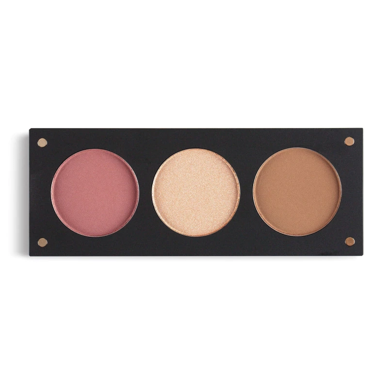 Paleta trio blush, iluminator si sculpting cheek me up